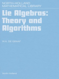 Cover image: Lie Algebras: Theory and Algorithms: Theory and Algorithms 9780444501165