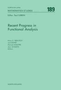 Cover image: Recent Progress in Functional Analysis 9780444502193