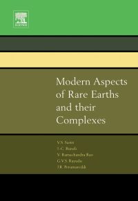 Imagen de portada: Modern Aspects of Rare Earths and their Complexes 9780444510105
