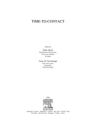 Cover image: Time-to-Contact 9780444510457