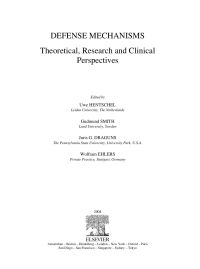 Cover image: Defense Mechanisms: Theoretical, Research and Clinical Perspectives 9780444512635