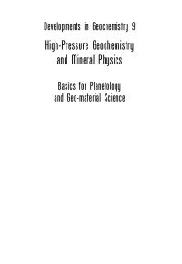 Cover image: High Pressure Geochemistry & Mineral Physics: Basics for Planetology and Geo-Material Science 9780444512666