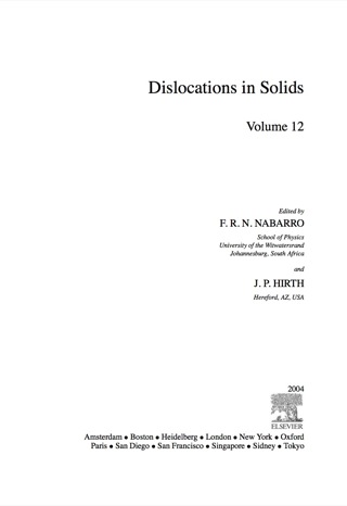 Imagen de portada: Dislocations in Solids 9780444514837