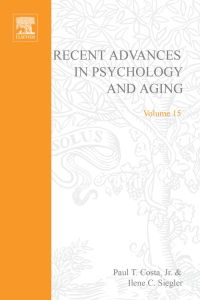 Imagen de portada: Recent Advances in Psychology and Aging 9780444514950