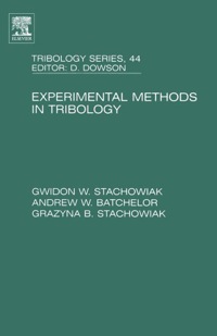 表紙画像: Experimental Methods in Tribology 9780444515896
