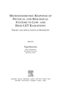 Cover image: Microdosimetric Response of Physical and Biological Systems to Low- and High-LET Radiations: Theory and Applications to Dosimetry 9780444516435