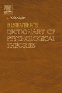 Cover image: Elsevier's Dictionary of Psychological Theories 9780444517500