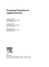 صورة الغلاف: Functional Equations in Applied Sciences 9780444517883