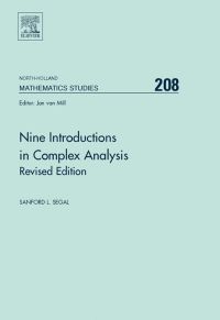 صورة الغلاف: Nine Introductions in Complex Analysis - Revised Edition 9780444518316