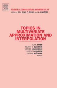 Titelbild: Topics in Multivariate Approximation and Interpolation 9780444518446