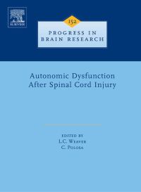 صورة الغلاف: Autonomic Dysfunction After Spinal Cord Injury 9780444519252