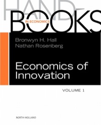 Cover image: Handbook of the Economics of Innovation, Volume 1 9780444519955