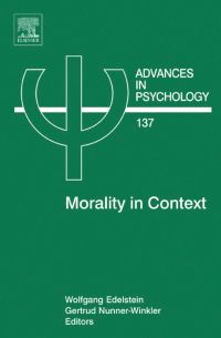 Cover image: Morality in Context 9780444520784