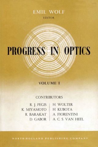 Cover image: Progress in Optics Volume 1 9780444533333