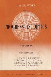 Imagen de portada: Progress in Optics Volume 4 9780444533364