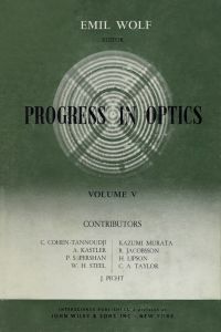 Cover image: Progress in Optics Volume 5 9780444533371