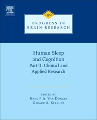 Cover image: Human Sleep and Cognition, Part II 9780444538178