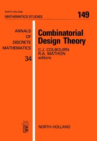 Titelbild: Combinatorial Design Theory 9780444703286