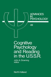 表紙画像: Cognitive Psychology and Reading in the USSR 9780444703743
