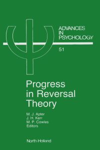 Imagen de portada: Progress in Reversal Theory 9780444703910