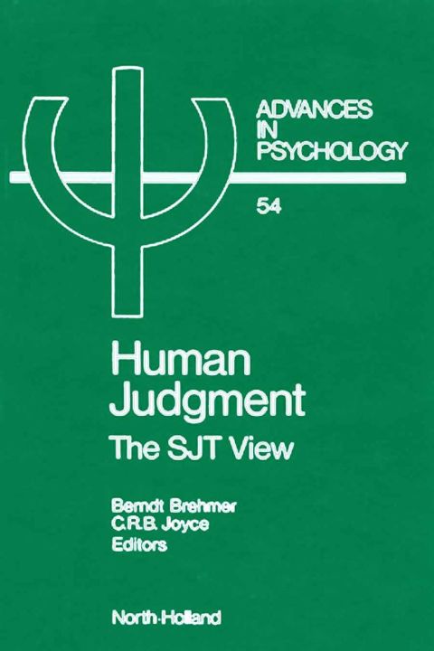 Human Judgment: The SJT View - FULL INSTANT DOWNLOAD | PDF DOCX EPUB