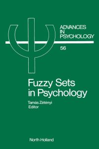Cover image: Fuzzy Sets in Psychology 9780444705044