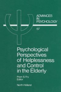 表紙画像: Psychological Perspectives of Helplessness and Control in the Elderly 9780444705464
