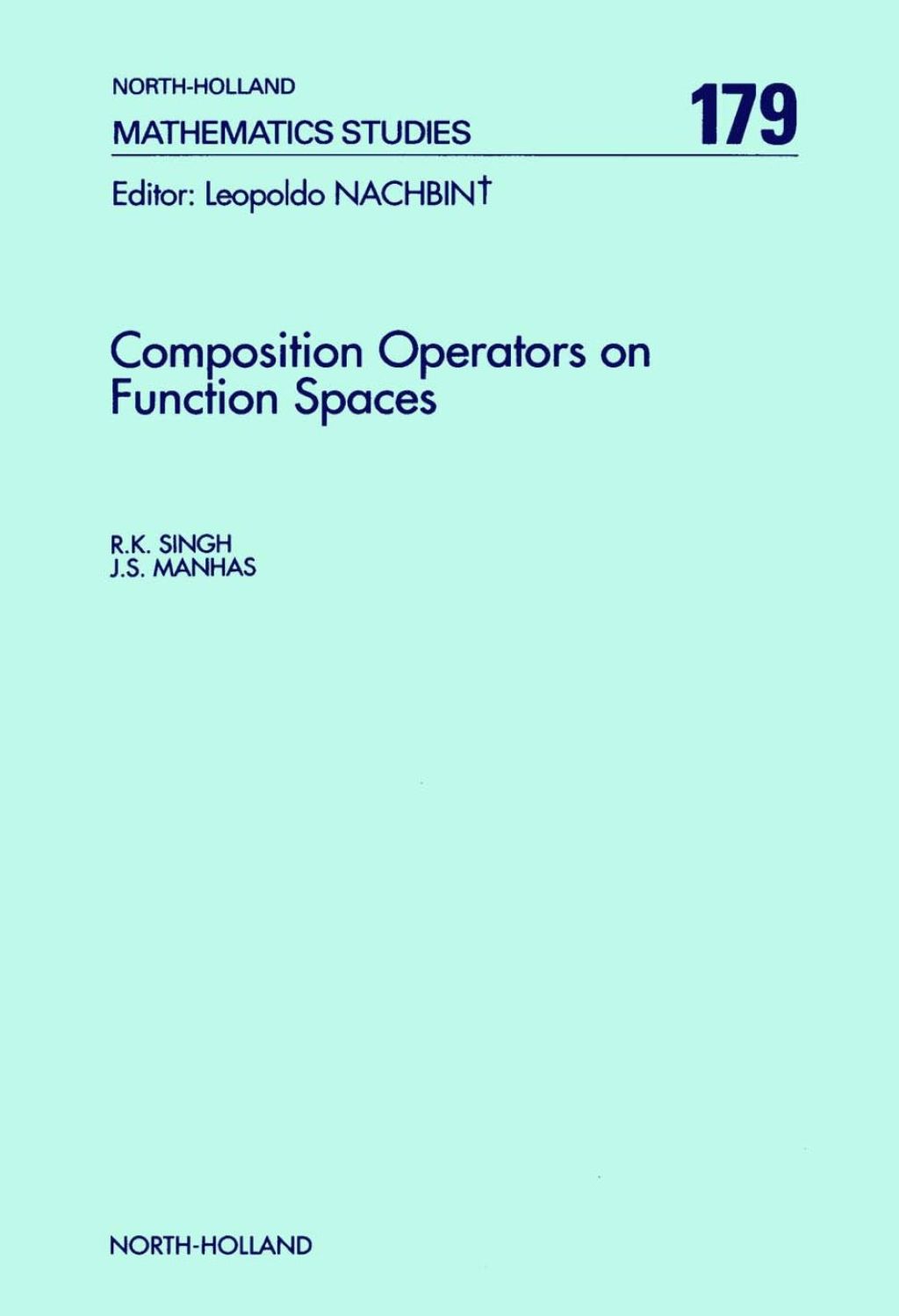 Composition Operators on Function Spaces (eBook)