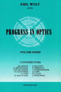 Cover image: Progress in Optics Volume 33 9780444818393