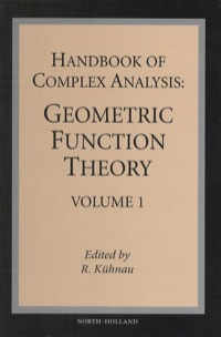 صورة الغلاف: Handbook of Complex Analysis 9780444828453