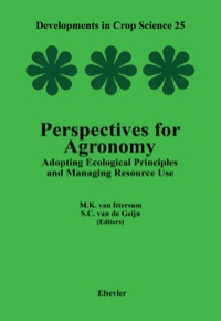 Omslagafbeelding: Perspectives for Agronomy: Adopting Ecological Principles and Managing Resource Use 9780444828521