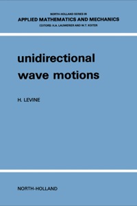 Immagine di copertina: Unidirectional wave motions 9780444850430