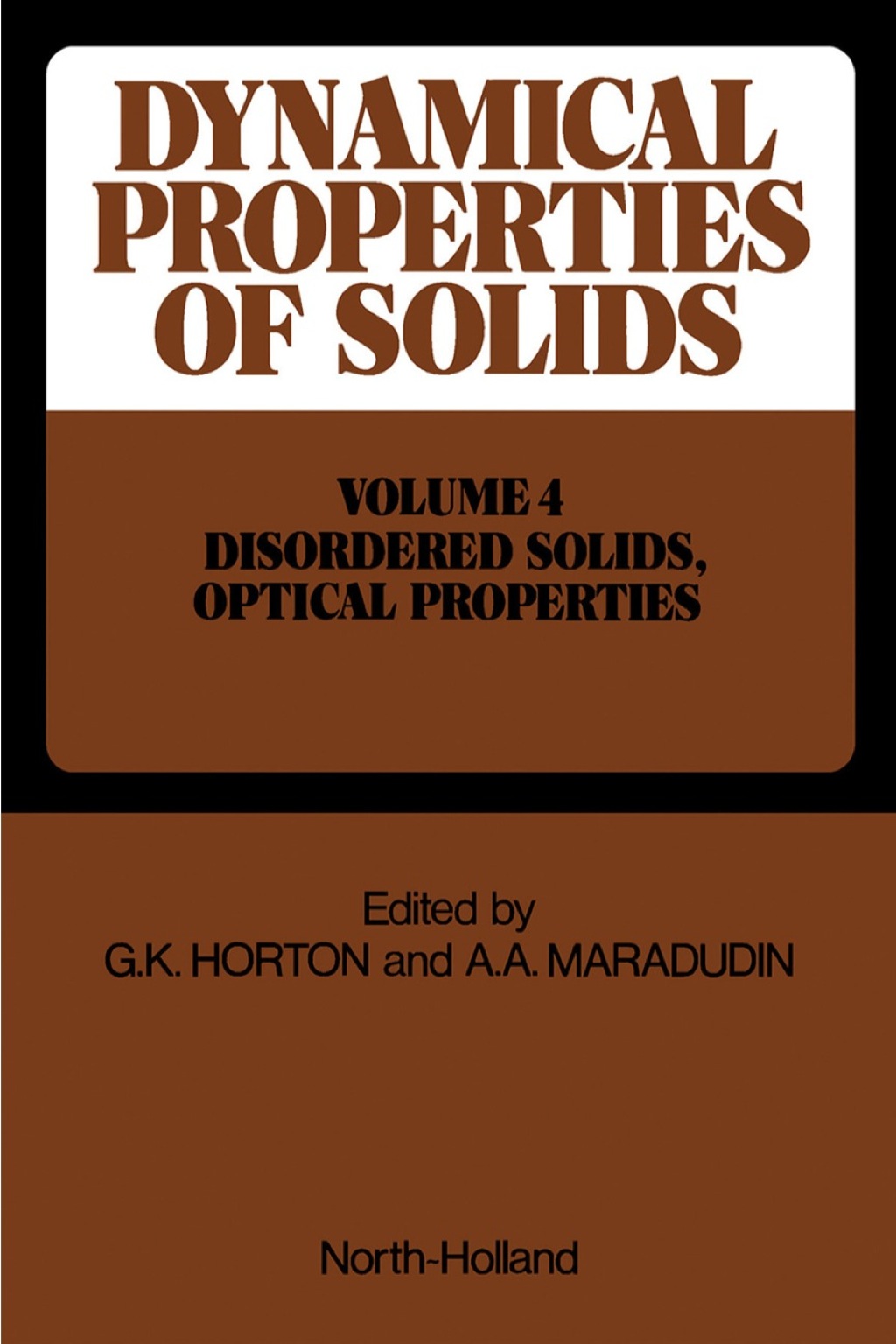 Metals, Superconductors, Magnetic Materials, Liquids Disordered Solids, Optical Properties