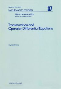 表紙画像: Transmutation and operator differential equations 9780444853288