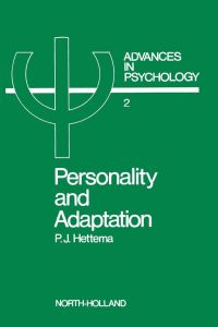 Cover image: Personality and adaptation 9780444853806