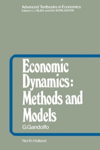 Cover image: Economic Dynamics: Methods and Models 9780444854193