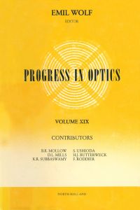 صورة الغلاف: Progress in Optics Volume 19 9780444854445