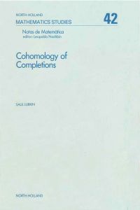 Immagine di copertina: Cohomology of completions 9780444860422