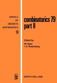 Imagen de portada: Combinatorics 79. Part II 9780444861115