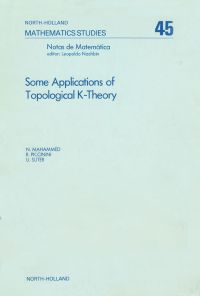 表紙画像: Some applications of topological K-theory 9780444861139