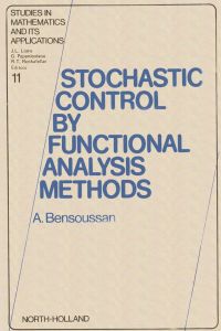 Imagen de portada: Stochastic Control by Functional Analysis Methods 9780444863294