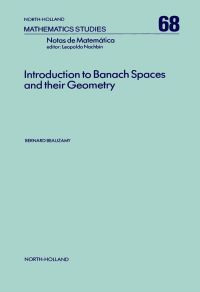 Imagen de portada: Introduction to Banach spaces and their geometry 9780444864161