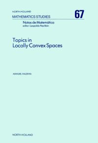 Cover image: Topics in Locally Convex Spaces 9780444864185