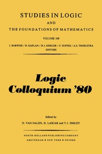 Imagen de portada: Logic Colloquium '80 9780444864659