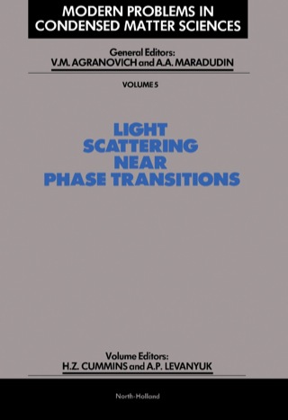 Cover image: Light Scattering Near Phase Transitions 1st edition 9780444864666