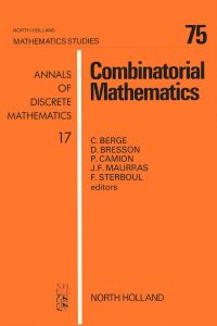 Titelbild: Combinatorial Mathematics 9780444865120