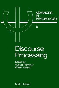 Cover image: Discourse Processing 9780444865151