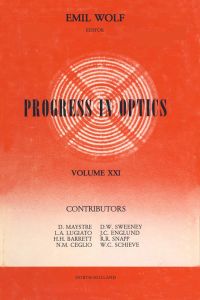 صورة الغلاف: Progress in Optics Volume 21 9780444867612