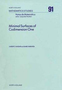 Cover image: Minimal Surfaces of Codimension One 9780444868732