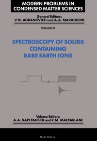 Imagen de portada: Spectroscopy of Crystals Containing Rare Earth Ions 9780444870513